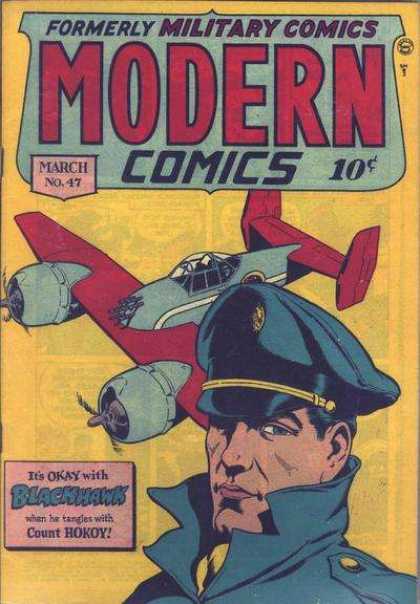 Modern Comics 47 - Its Okay With Blackhalk - March No 47 - Plane - Cop - Count Hokoy