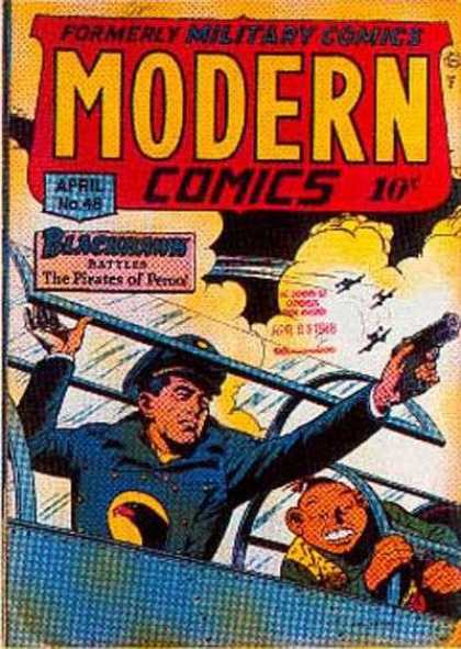 Modern Comics 48 - Blackhawk - Gun - Military - Flying - Clouds