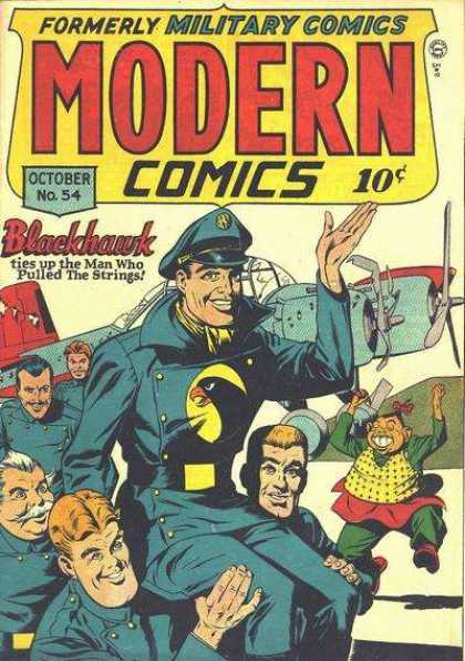 Modern Comics 54 - War Plane - Soldiers - China Man - Black Bird - Uniforms