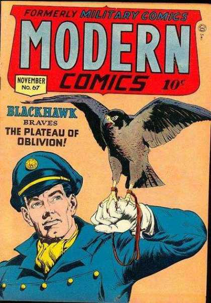 Modern Comics 67 - Man - Bird - Feather - Beak - Face