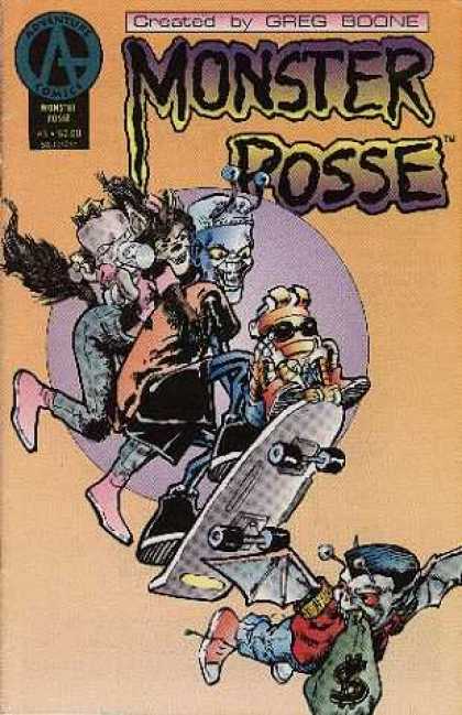 Monster Posse 3 - Greg Boone - Adventure Comics - Skateboard - Antenna - Bat