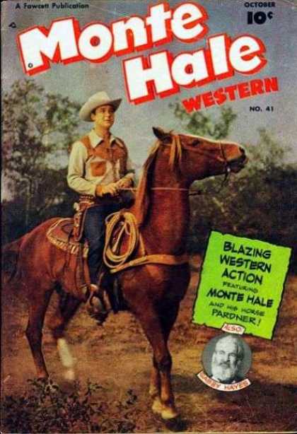 Monte Hale Western 41 - Cowboy - Hat - Gun - Saddle - Horse