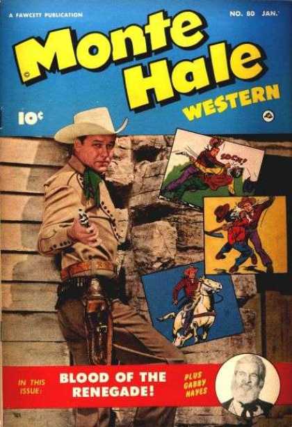Monte Hale Western 80 - Cowboy - Gun - Cap - Men - Horse
