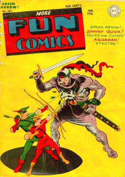 More Fun Comics 101 - Green Arrow - Jan Feb - Superman - Sword - Johnny Quick