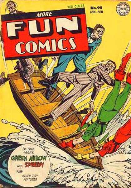More Fun Comics 95 - More Fun Comics - Ten Cents - Upturned Boat - Two Super-heroes - Pin-striped Suit