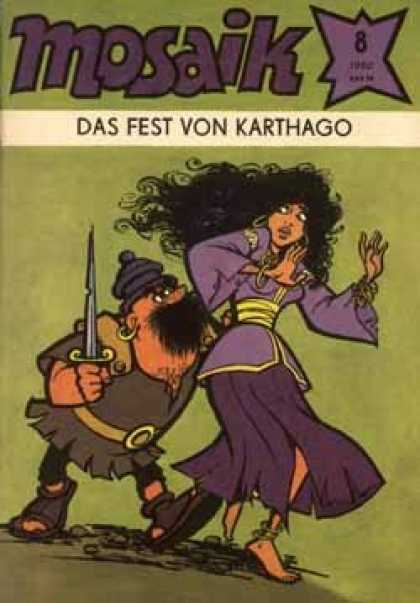 Mosaik 293 - Das Fest Von Karthago - Sword - Purple - Green - Woman