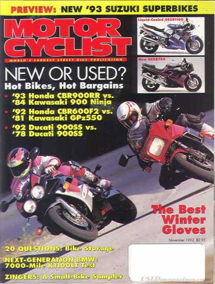 Motor Cyclist - November 1992
