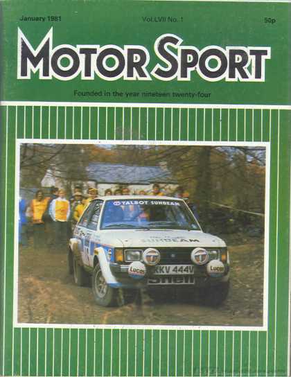 Motor Sport - January 1981