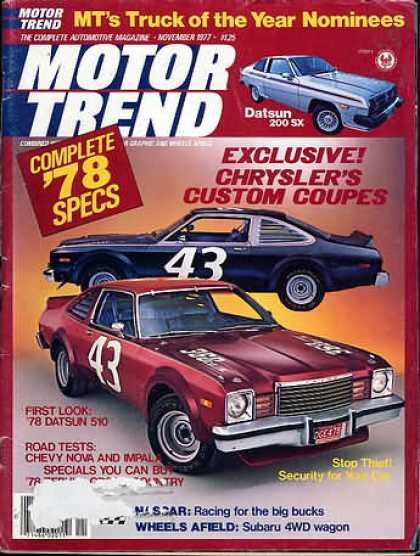 Motor Trend - November 1977