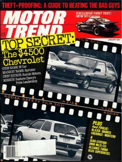 Motor Trend - January 1984