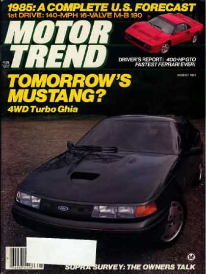 Motor Trend - August 1984