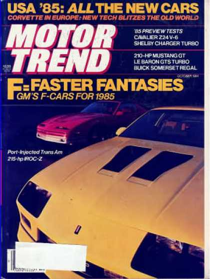 Motor Trend - October 1984