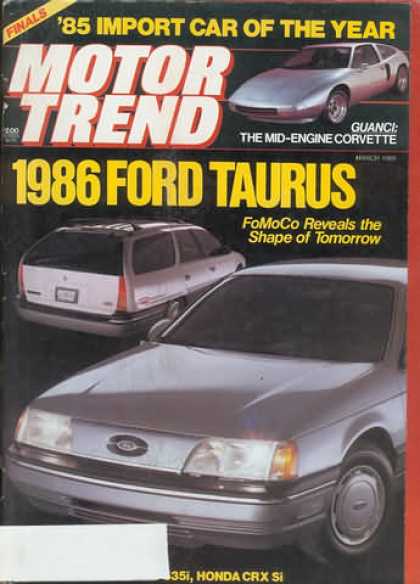 Motor Trend - March 1985