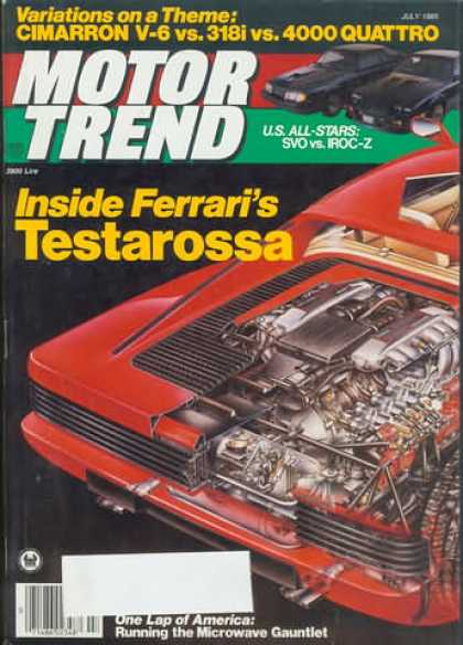 Motor Trend - July 1985