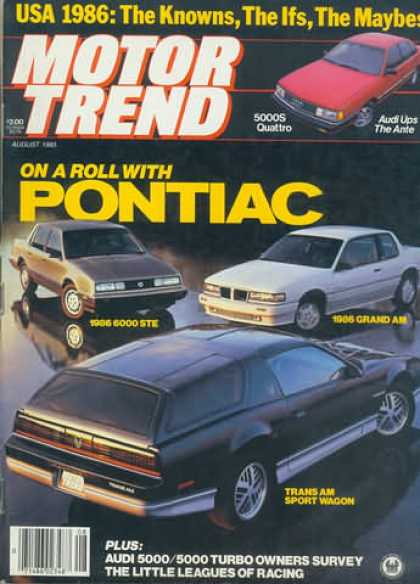 Motor Trend - August 1985