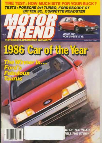 Motor Trend - February 1986