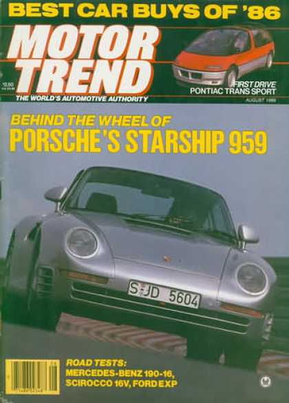 Motor Trend - August 1986