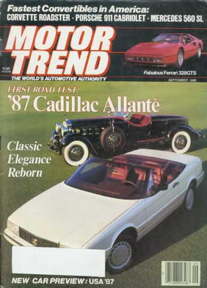 Motor Trend - September 1986