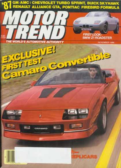 Motor Trend - November 1986