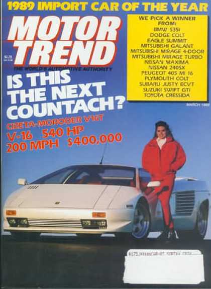 Motor Trend - March 1989