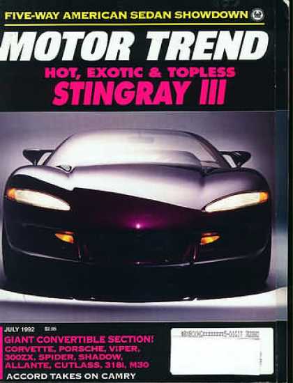 Motor Trend - July 1992