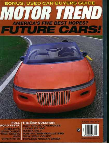 Motor Trend - August 1992