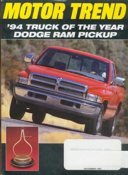 Motor Trend - December 1993