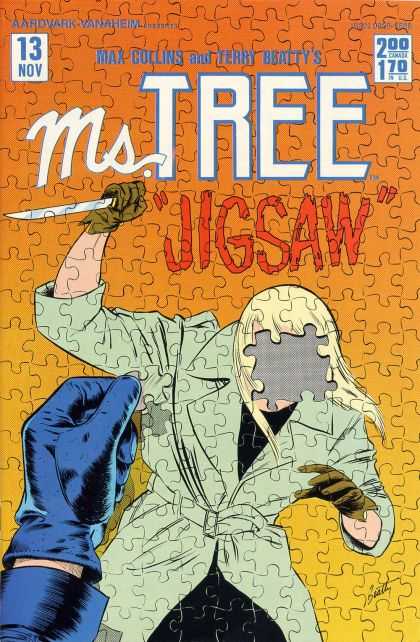 Knife - Puzzle - Gloved Hand - Trench Coat - Blond Hair Ms. Tree 13 - Knife - Puzzle - Gloved Hand - Trench Coat - Blond Hair