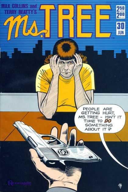 Skyline - Max Collins - Gun - Outstretched Hand - Yellow Shirt Ms. Tree 30 - Skyline - Max Collins - Gun - Outstretched Hand - Yellow Shirt