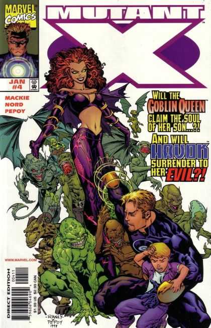 Mutant X 4 - Marvel Comics - Gambit - Goblin Queen - Havok - Mackie Nord Pepoy - Tom Raney