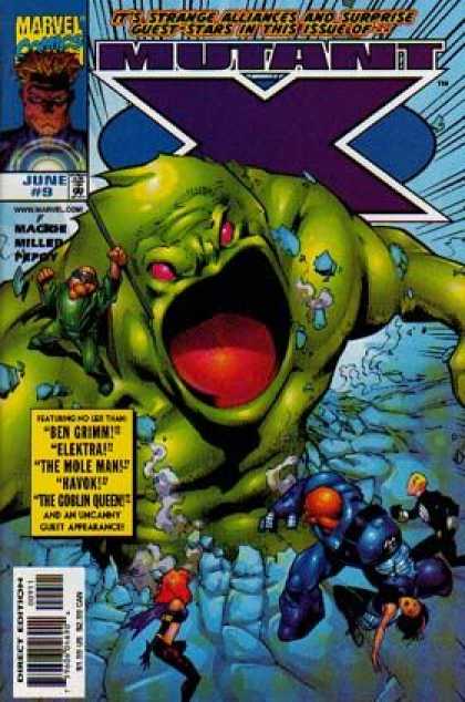 Mutant X 9 - Ben Grimm - Electra - Mole Man - Monster - Goblin Queen