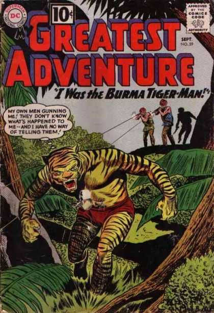 My Greatest Adventure 59 - I Was The Burma Tiger-man - Jungle - Trees - Guns - Dc