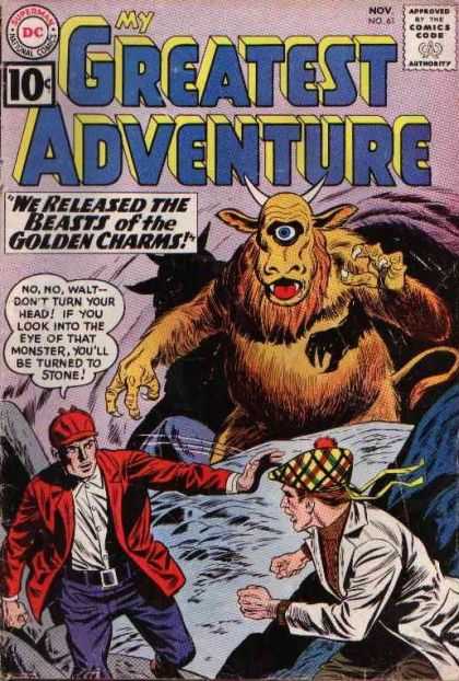 My Greatest Adventure 61 - Dc - Cyclops - Beasts Of He Golden Charms - Speech Bubble - 10 Cents