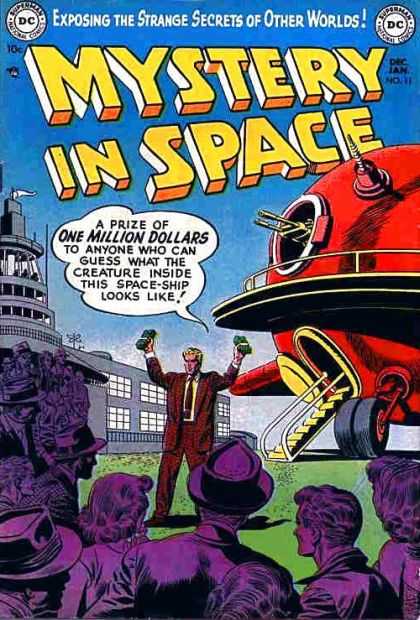 Mystery in Space 11 - Spaceship - Vintage - Contest - One Million Dollars - Alien Creature