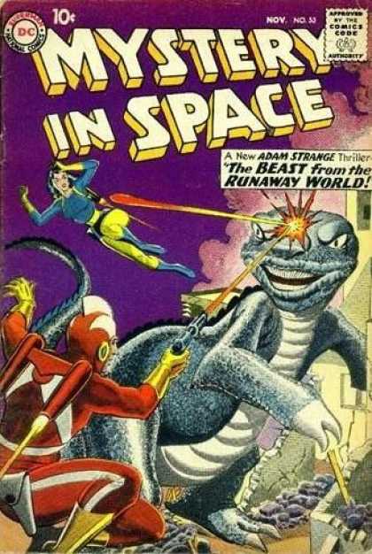 Mystery in Space 55 - Adam Strange - Thriller - The Beast From The Runaway World - Dinosaur - Shoot