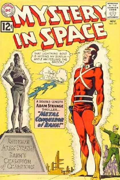 Mystery in Space 79 - Metal Conqueror Of Rann - Adam Strange - Double-length - Lightning Bolt - Statue