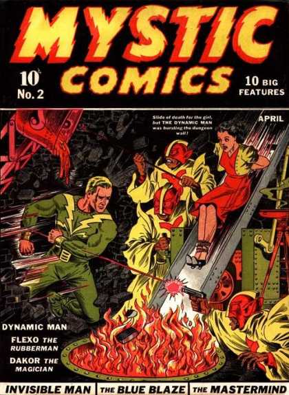 Mystic Comics 2 - Fire - Laser - Slide - Gun - Hostage - Alex Schomburg