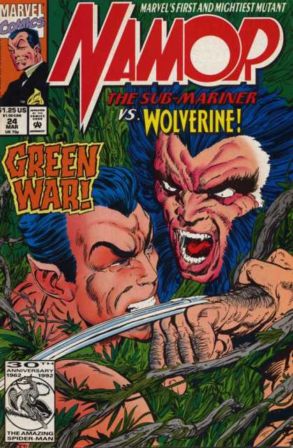 Namor 24 - Sub-mariner - Wolverine - Green War - Mutant - Leaves