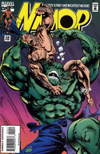 Namor 59 - Marvel Comics - Approved By The Comics Code Authority - 59 Feb - Direct Edition - Fight