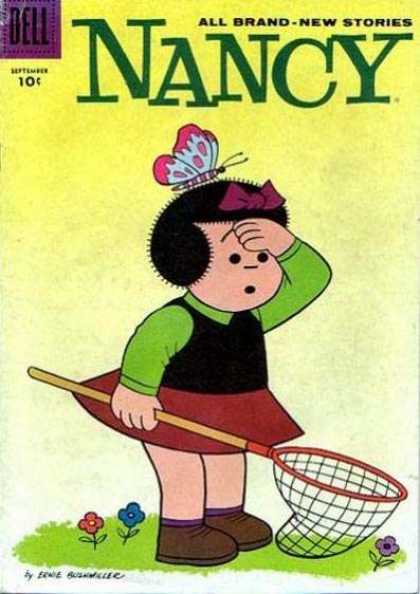 Nancy and Sluggo 158 - Grass - Flowers - Butterfly - Black Hair - All Brand-new Stories