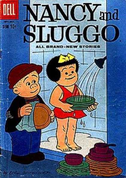 Nancy and Sluggo 178 - Shower - Washing Dishes - Sluggo - Nancy - Brand New Stories