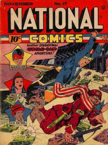 National Comics 17 - Quicksilver - Sally - Kid Patrol - Red And White Striped Pants - Sword