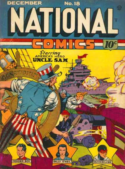 National Comics 18 - Uncle Sam - Ship On The Front - Americas Hero - Volume 18 - December Issue