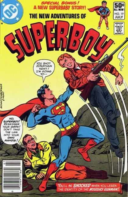 New Adventures of Superboy 19 - Jonathan Kent - Rifle - Superboy - Mystery Gunman - Superbaby