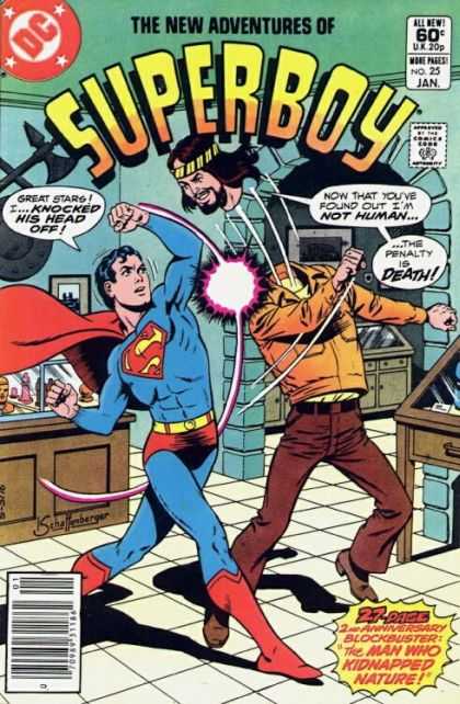 New Adventures of Superboy 25 - The Man Who Kidnapped Nature - Death - Knocked Off Head - Not Human - Fight