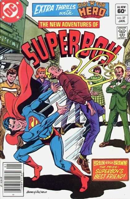 New Adventures of Superboy 37 - Dial H For Hero - Dc - Crowd - Friend - Brawn - Ross Andru