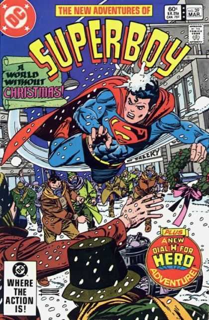 New Adventures of Superboy 39 - Dc - Snow - Trash Cans - Mask - Snow Balls