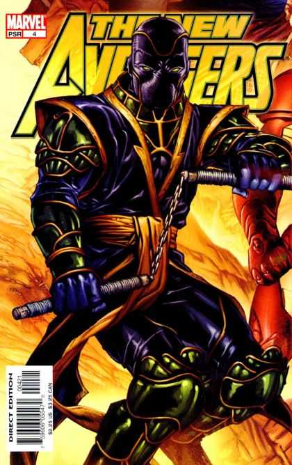 New Avengers 4 - Ninja On Front - Masked Man - Issue Number 4 - Numb Chucks - Marvel Comics - David Finch