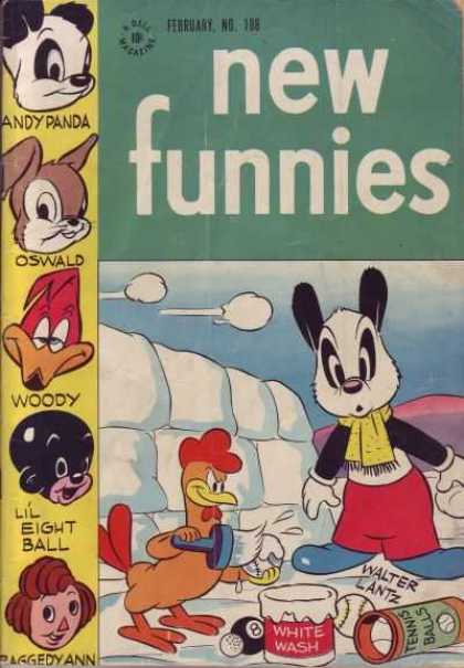 New Funnies 108 - Andy Panda - Oswald - Feburary No 188 - Woody - Lil Eight Ball
