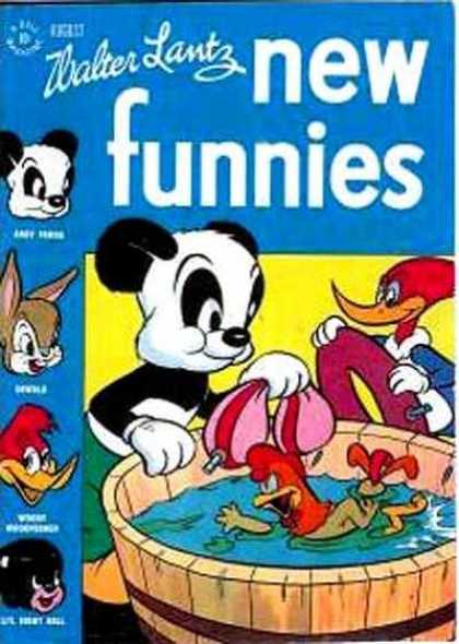New Funnies 114 - Woody Woodpecker - Panda - Rabbit - Black Bear Cub - Walter Lantz